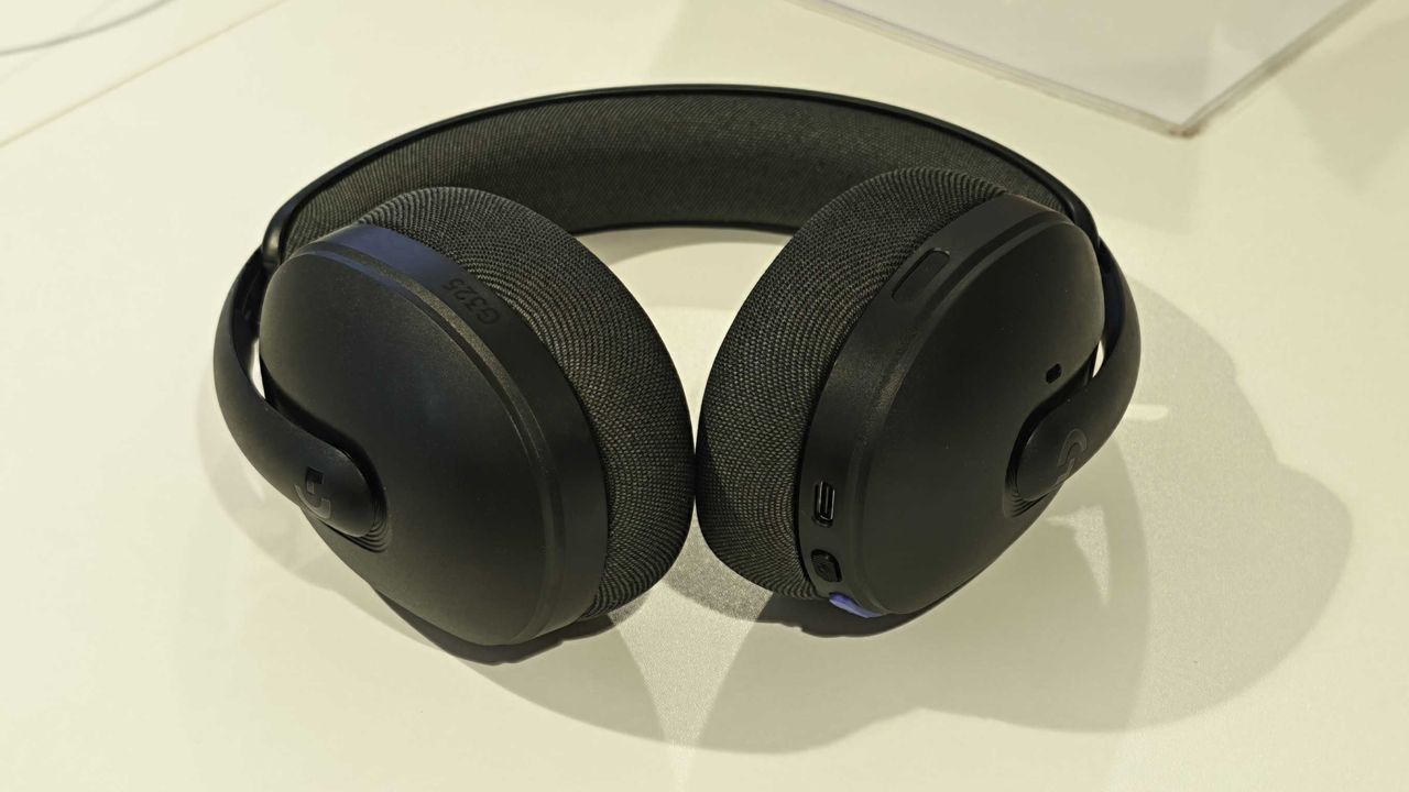 The Logitech G325 Lightspeed on a white table.