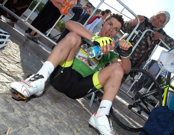 Giovanni Visconti (ISD - Neri) catches his breath after winning stage four.