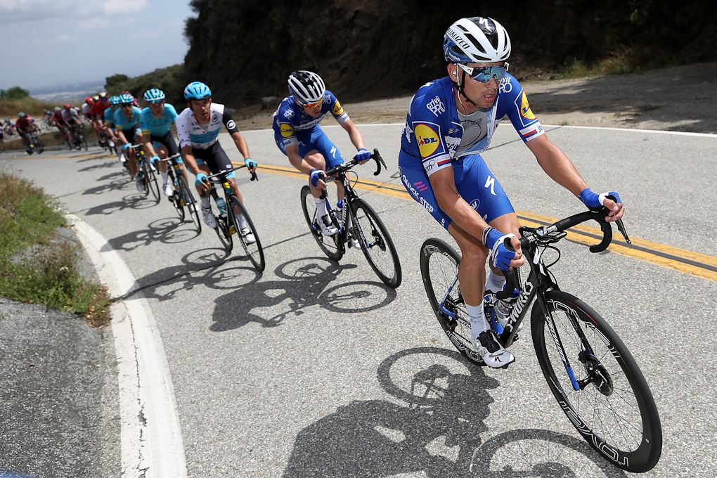 Zdenek Stybar leads the Deceuninck-QuickStep line in California