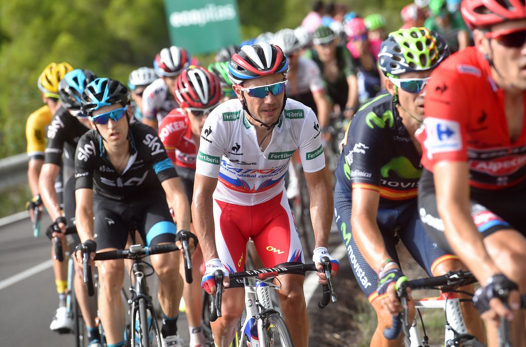 Joaquim Rodriguez (Katusha) wearing the combination jersey