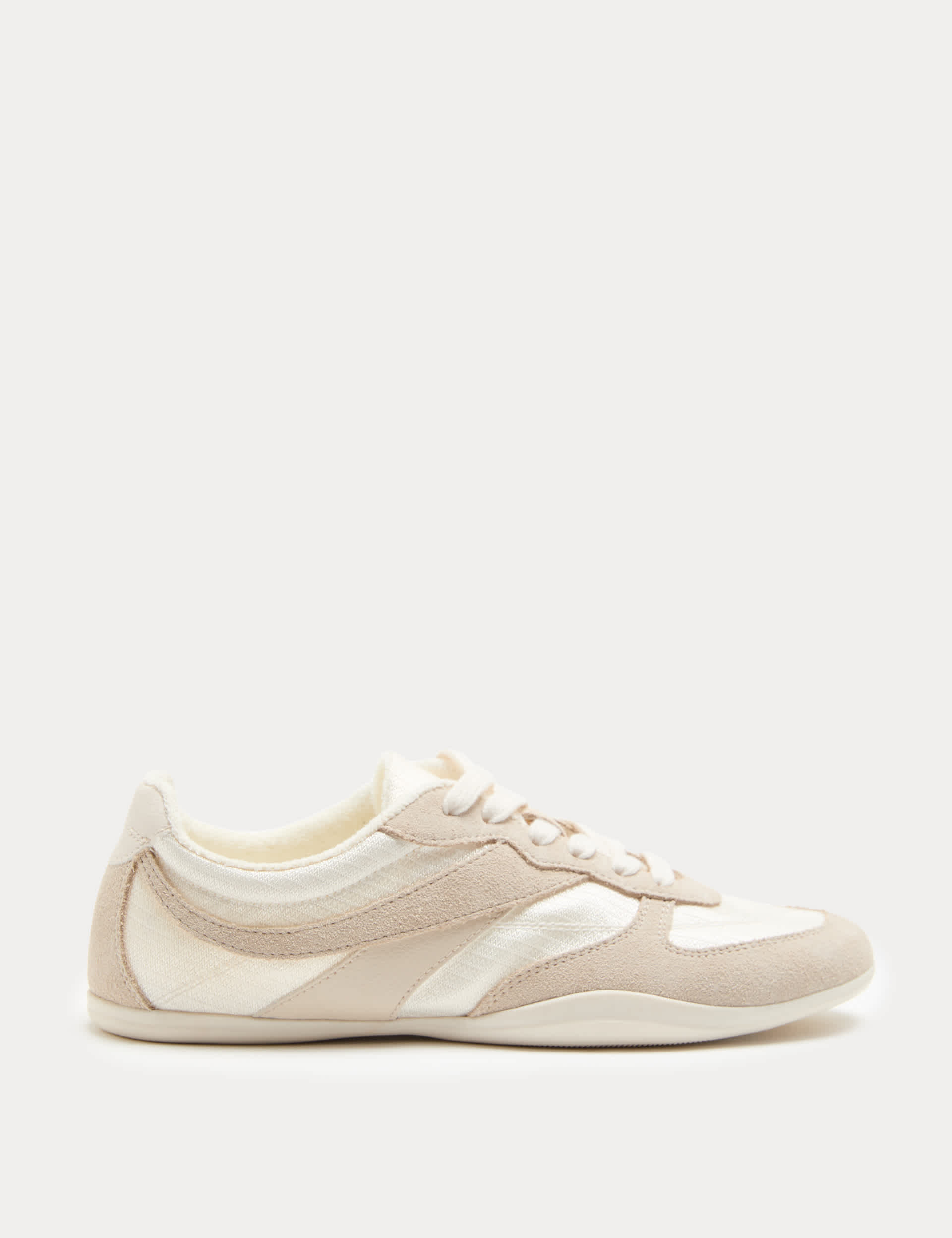 Leather Mix Side Detail Retro Runner Trainers