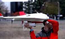 Solving your future lunch conundrums: The "Burrito Bomber" drone does a test run.