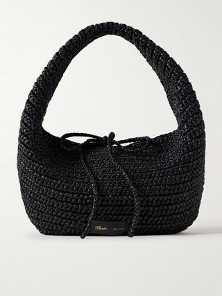 Olivia Medium Raffia Shoulder Bag