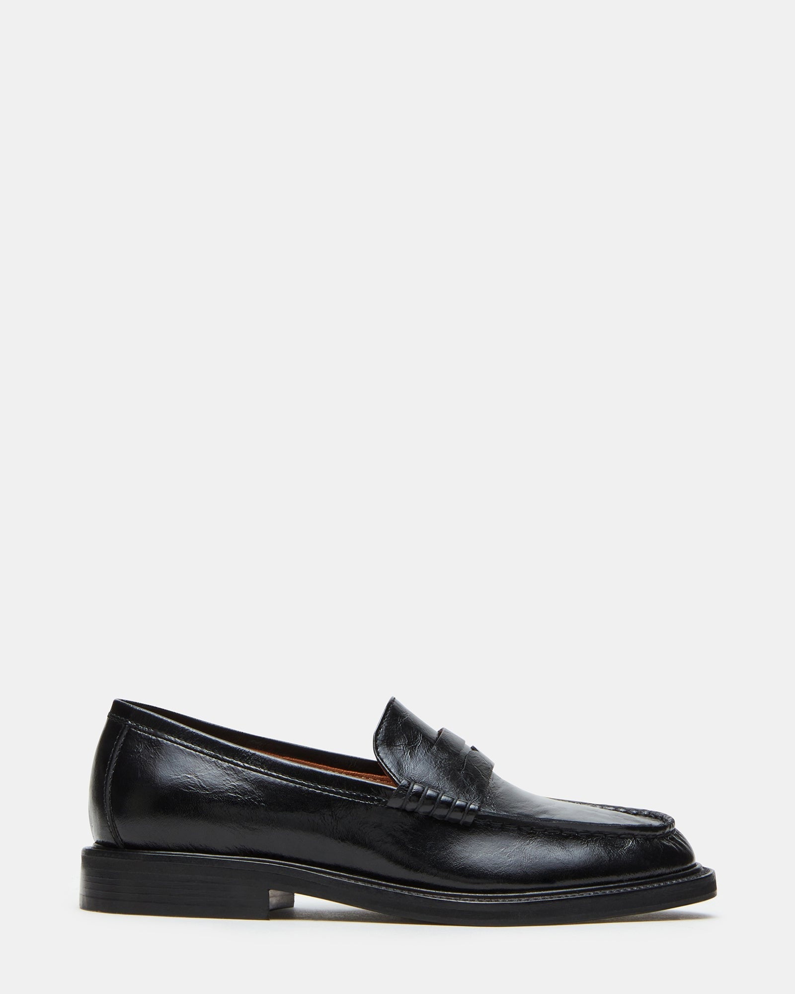 Madison Black Leather Penny Loafer | Women