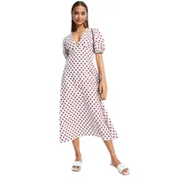 Urban Revivo Cut Out Midi Dress in Red Heart Print, £45.99 | ASOS