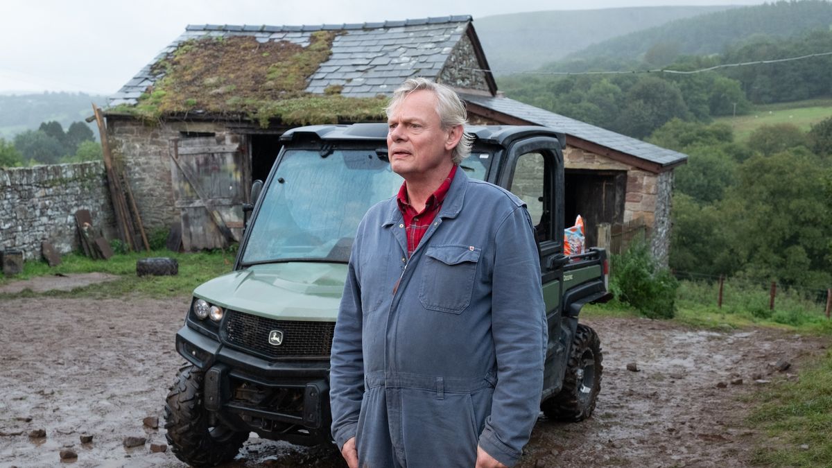 Nathan Williams (Martin Clunes) looks at his farm in Out There episode 4 recap