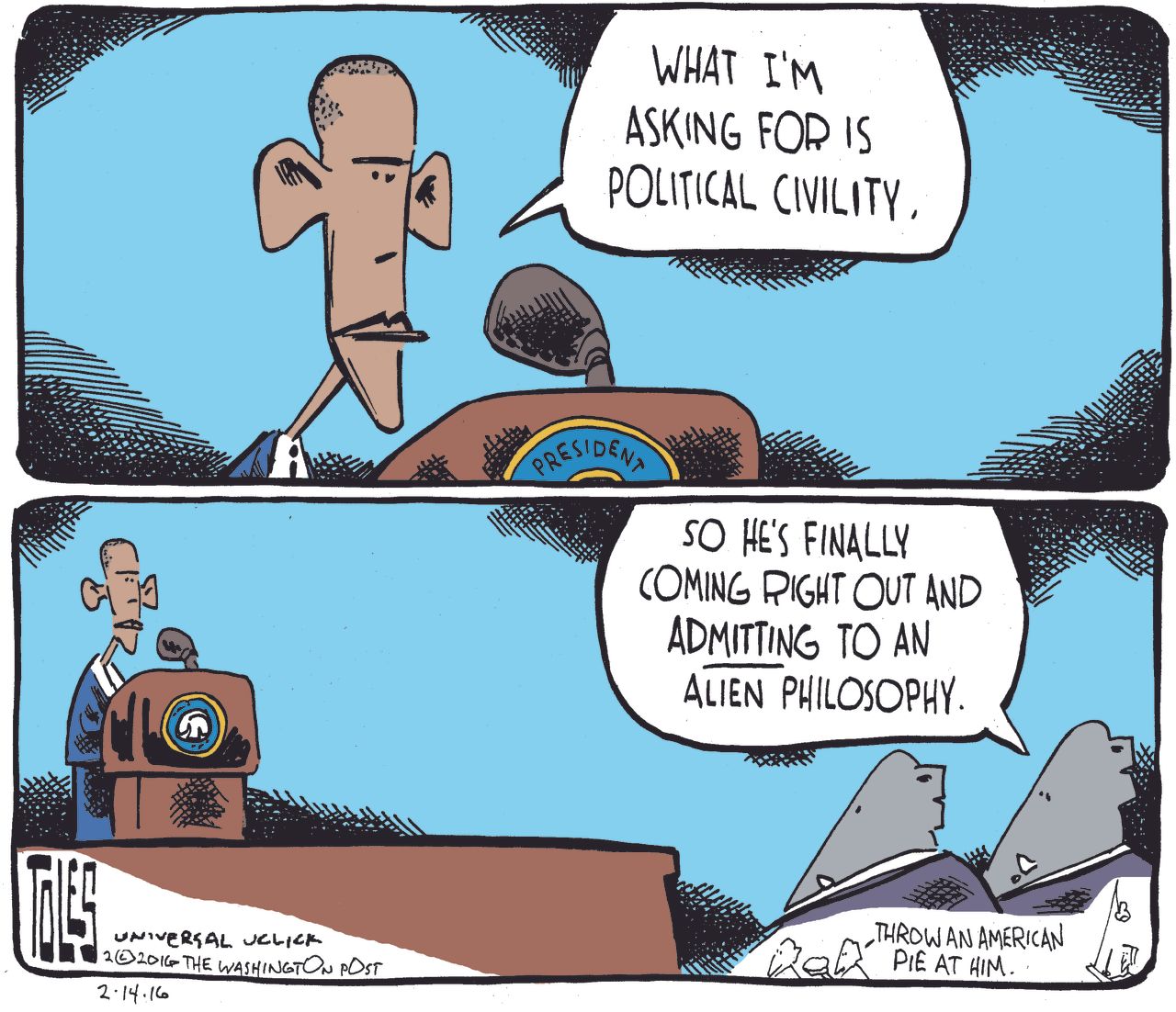 Obama Cartoon U.S. Congress 2016