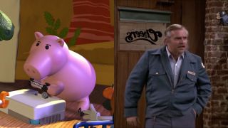 Hamm in Toy Story; John Ratzenberger on Cheers