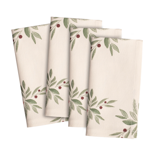 Christmas Berry Cotton Napkins