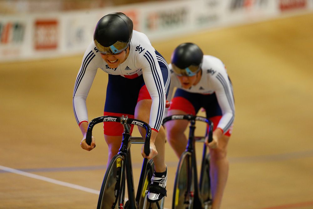 Great Britain's team sprint riders