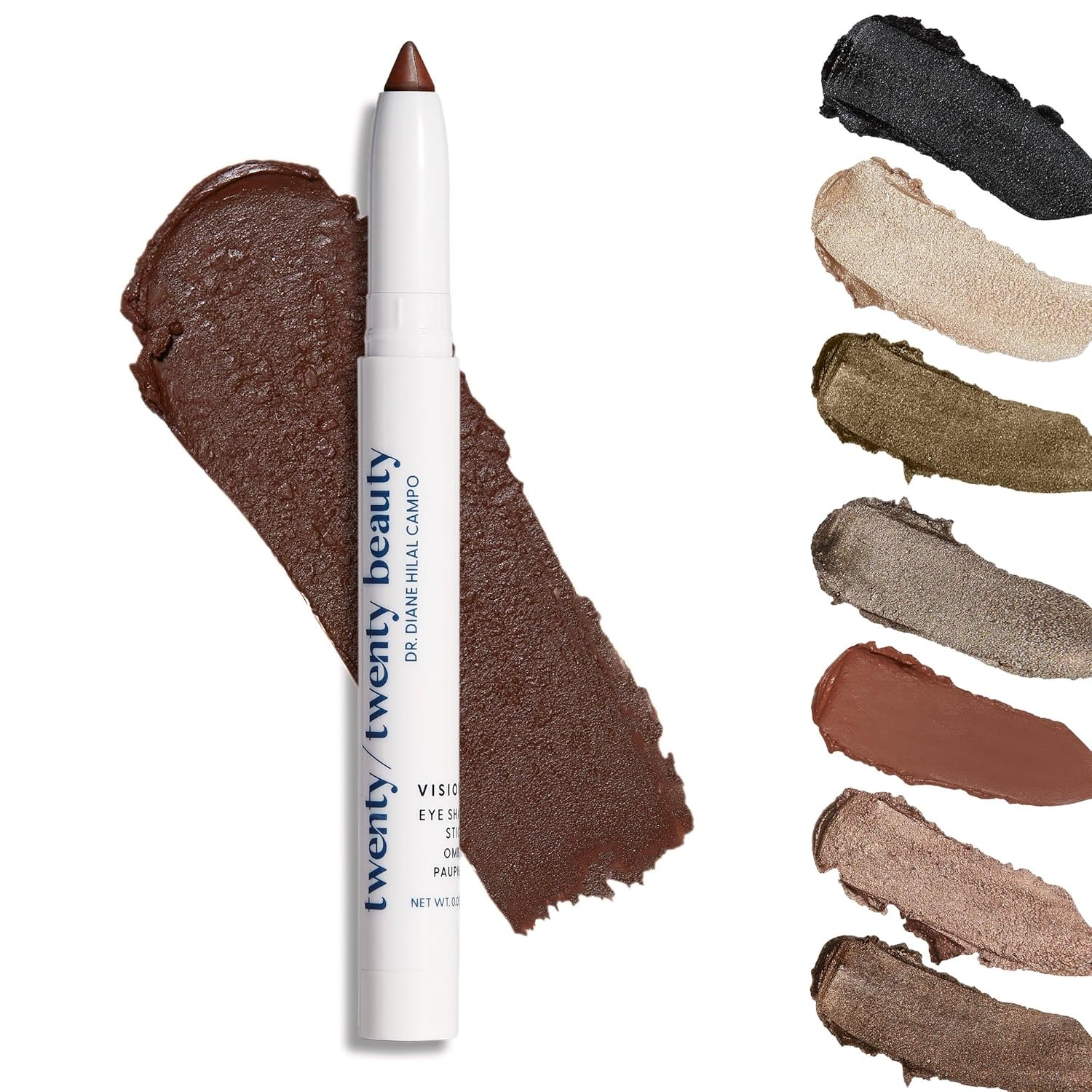twenty/twenty beauty, Twenty/twenty Beauty Visionary Eye Shadow Stick – Shimmer Cream Eye Shadow Pencil - Safe for Sensitive Eyes - Ophthalmologist Developed – Vegan, Cruelty-Free, Clean Ingredients (brown-Eyed Girl)