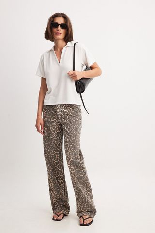 na-kd, Straight Leopard Denim