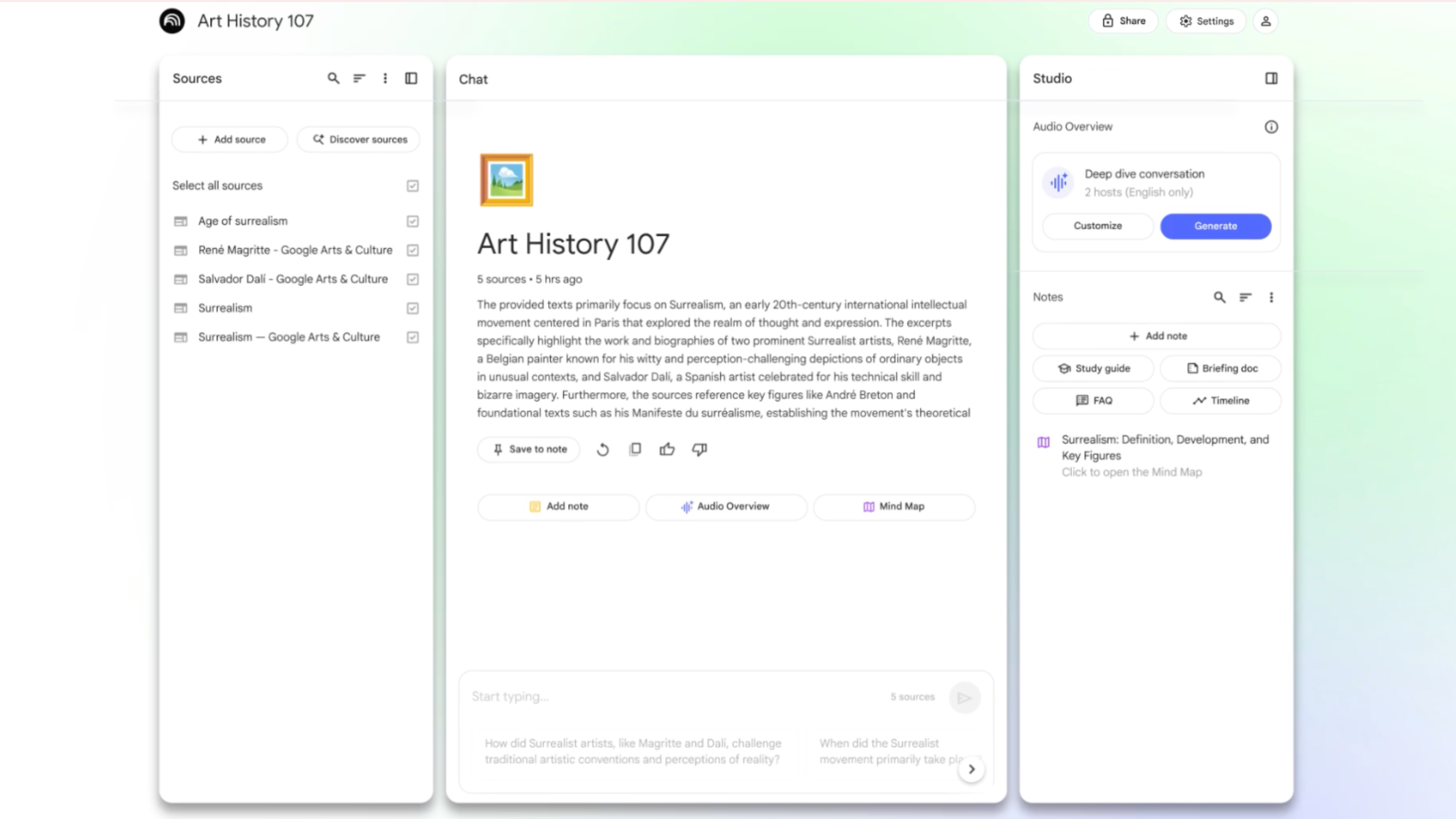 Sharing a NotebookLM notebook with others using the new Public Notebooks feature.