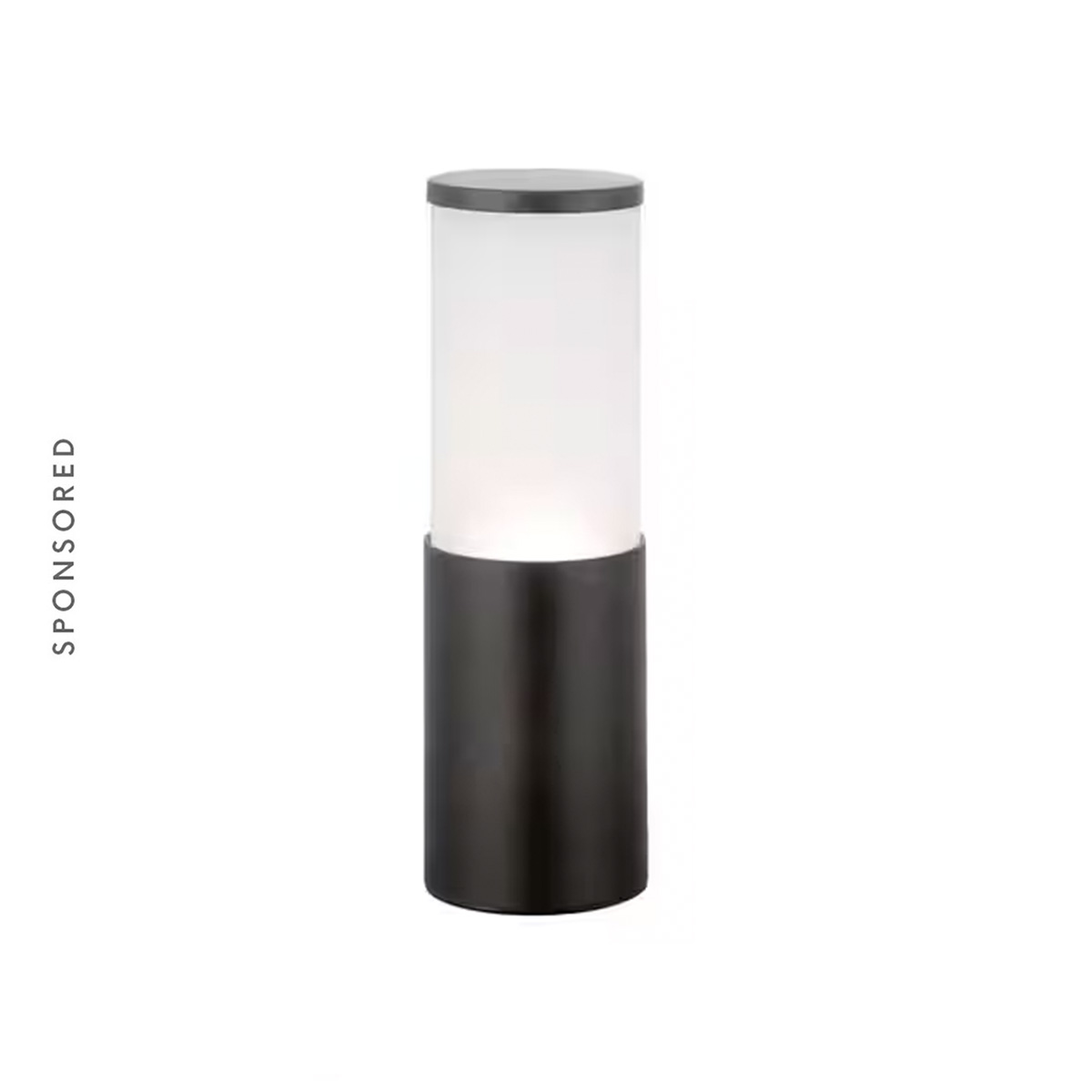 Hampton Bay, Hartford 351 Lumen Low Voltage Millennium Black LED Smart Outdoor Bollard Light Powered by Hubspace