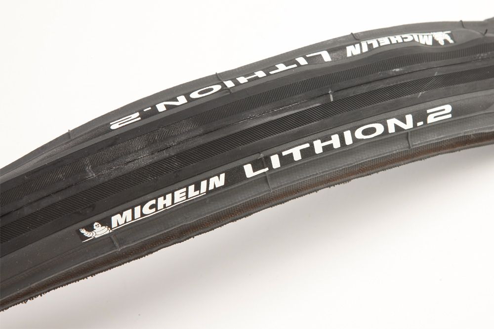 Folding Black/Dark Gray Michelin Lithion 2 Tire 700 x 23 Clincher 