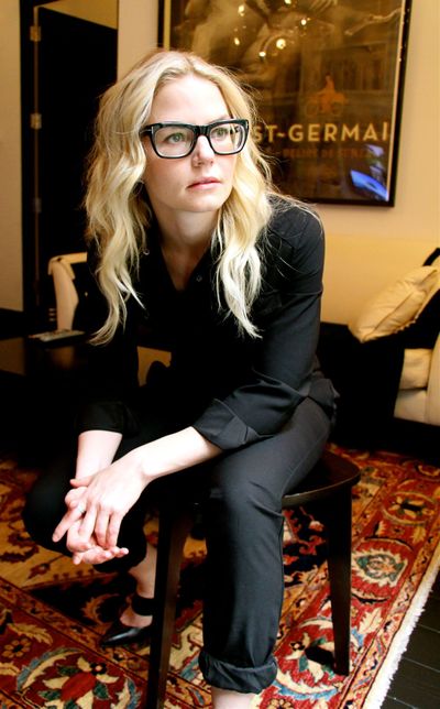 Clothing, Glasses, Mouth, Sitting, Furniture, Beauty, Knee, Blond, Flash photography, Brown hair,