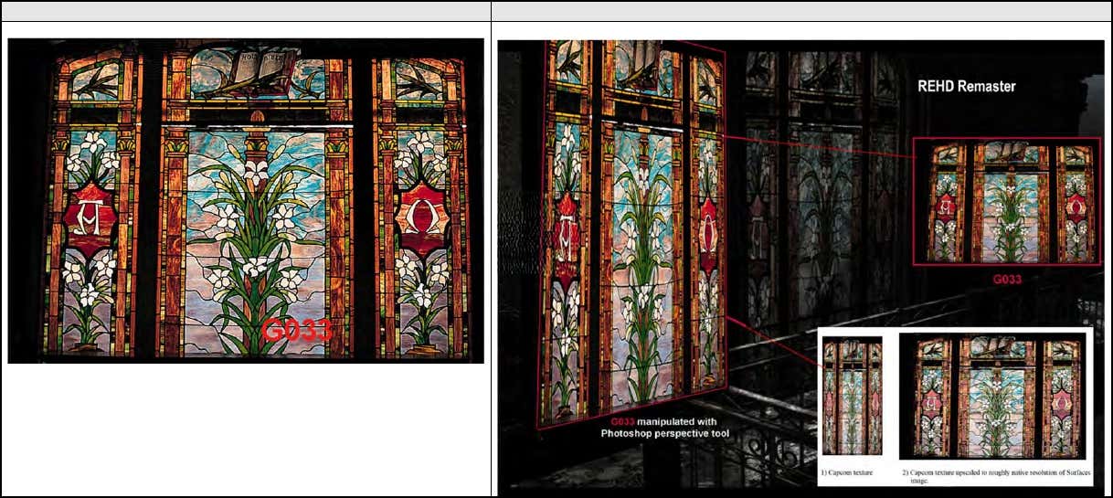 Comparison of stained glass photo by Judy A Juracek and REHD.