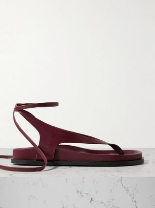 Shel Leather Sandals