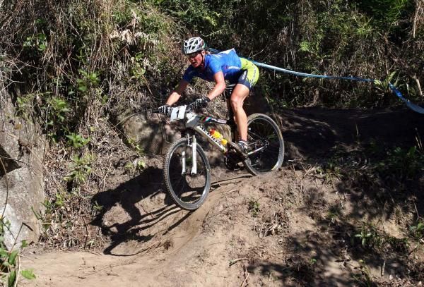 Gunn Rita Dahle Flesj&aring; competing in Brazil in 2004