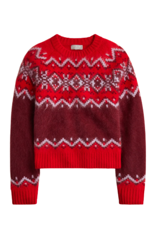 J.Crew Brushed Cashmere Fair Isle Sweater