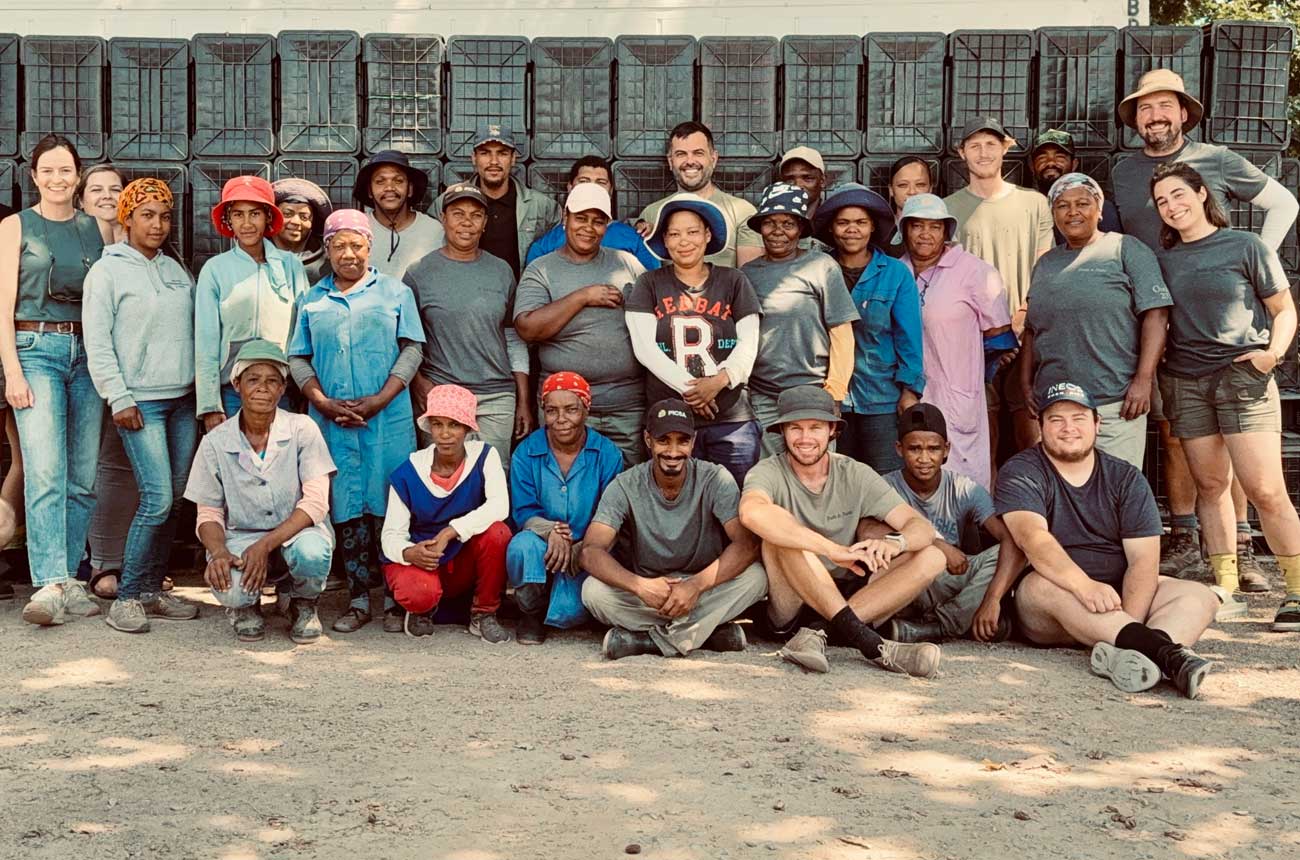 David and Nadia with their 2025 vintage team