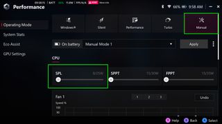 ROG Ally Custom power profiles