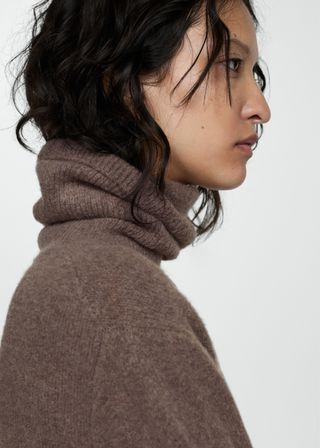 Turtleneck Knit Sweater - Women | Mango Usa