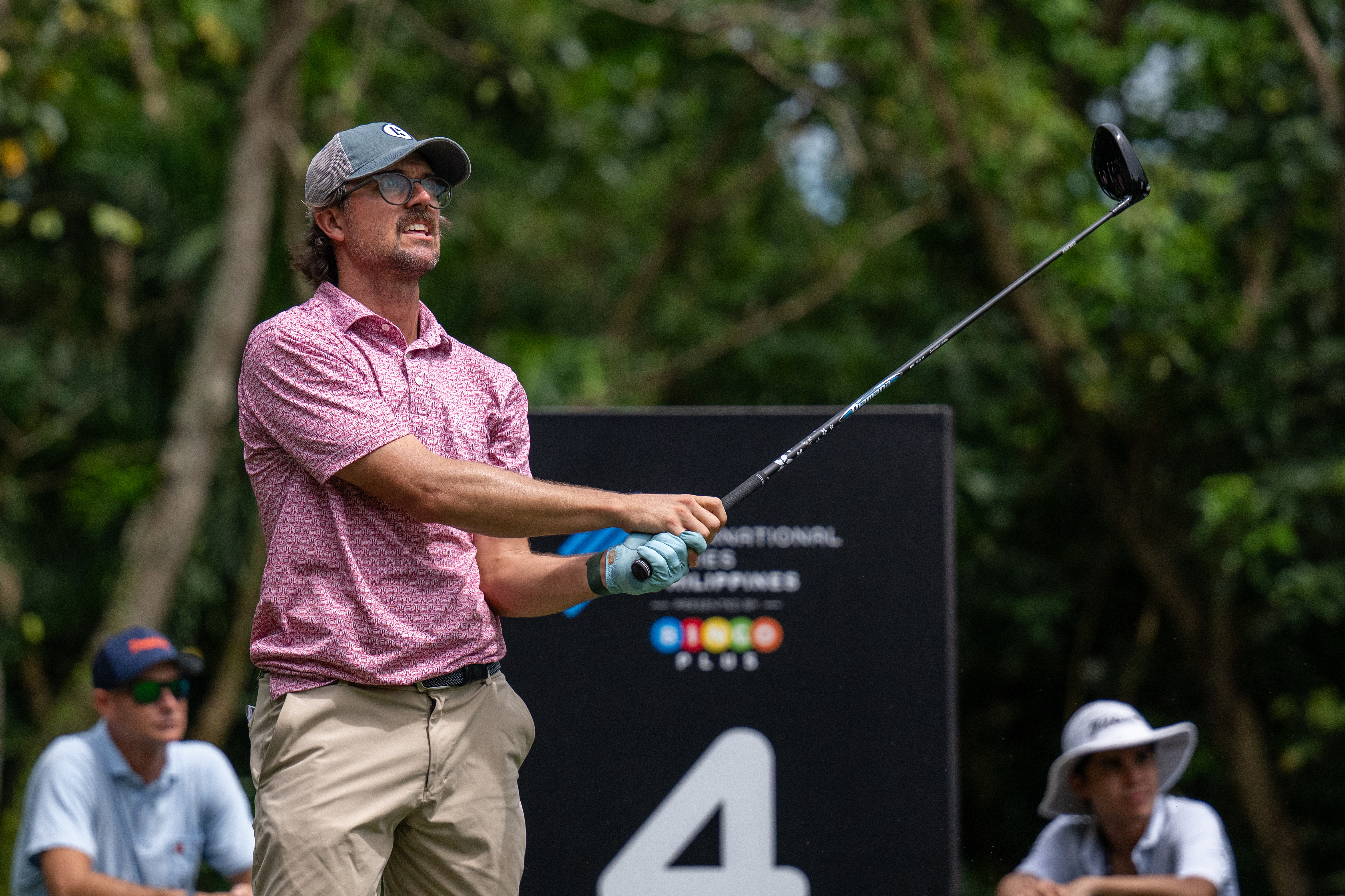 George Bryan hits a drive at the International Series Philippines