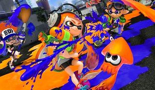 Squid kids do battle in splatoon
