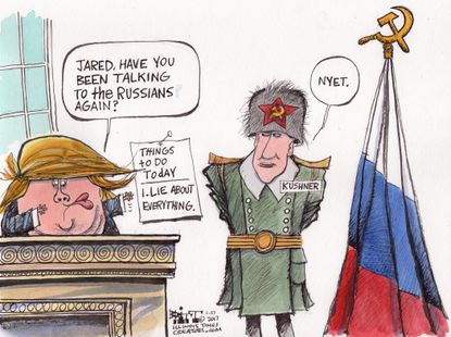 Political Cartoon U.S. Trump Jared Kushner Russia