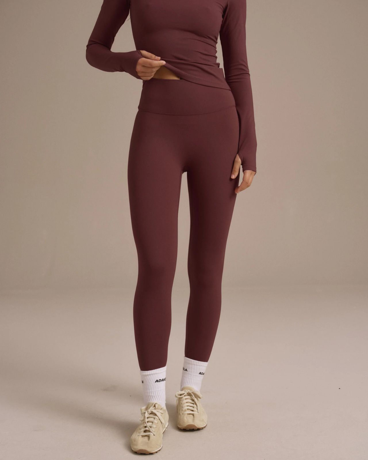 Adanola Ultimate Leggings 7/8 in Burgundy