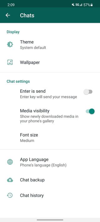 Whatsapp Interface Screenshot