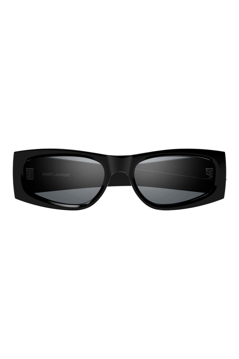 56mm Polarized Rectangular Sunglasses