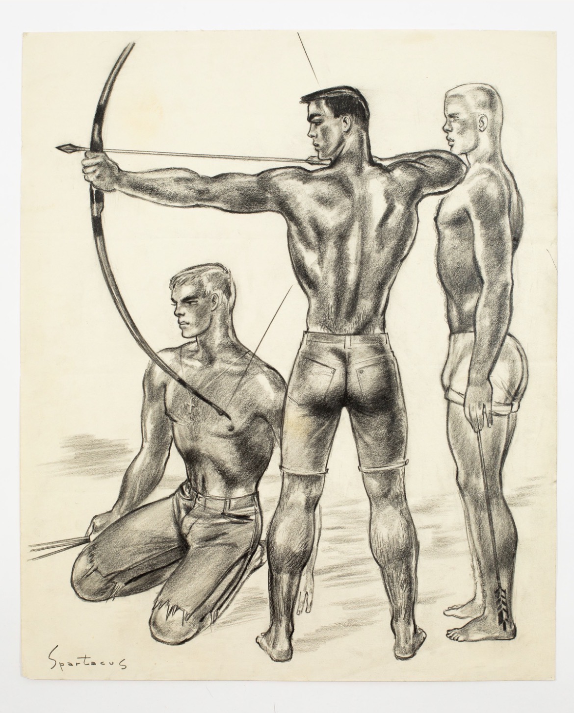 Illustrations of male bodybuilders