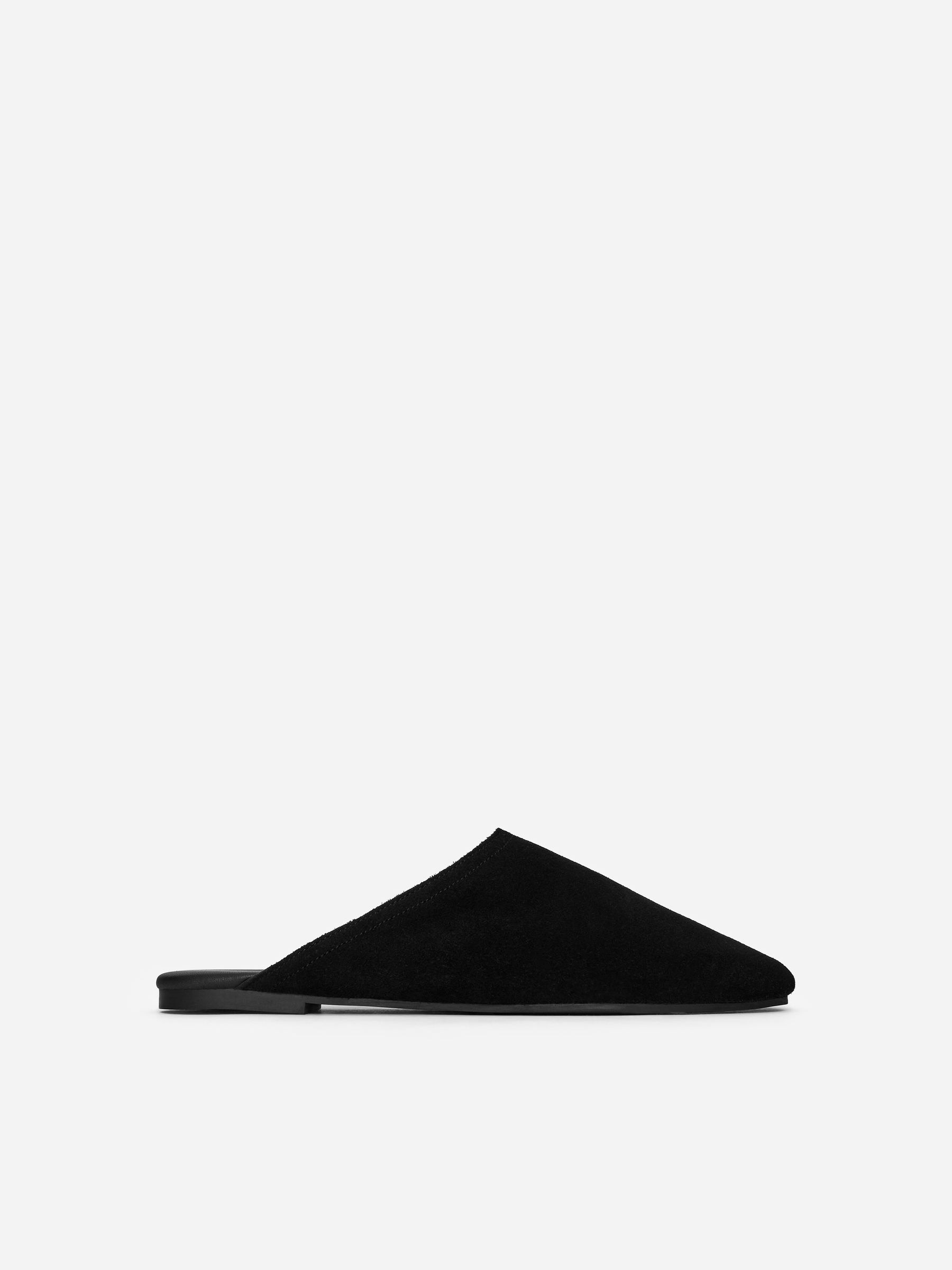Suede Travel Slippers &ndash; Black &ndash; Women &ndash; Arket Gb