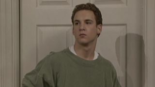 Cory Matthews (Ben Savage) looks upset on Boy Meets World.