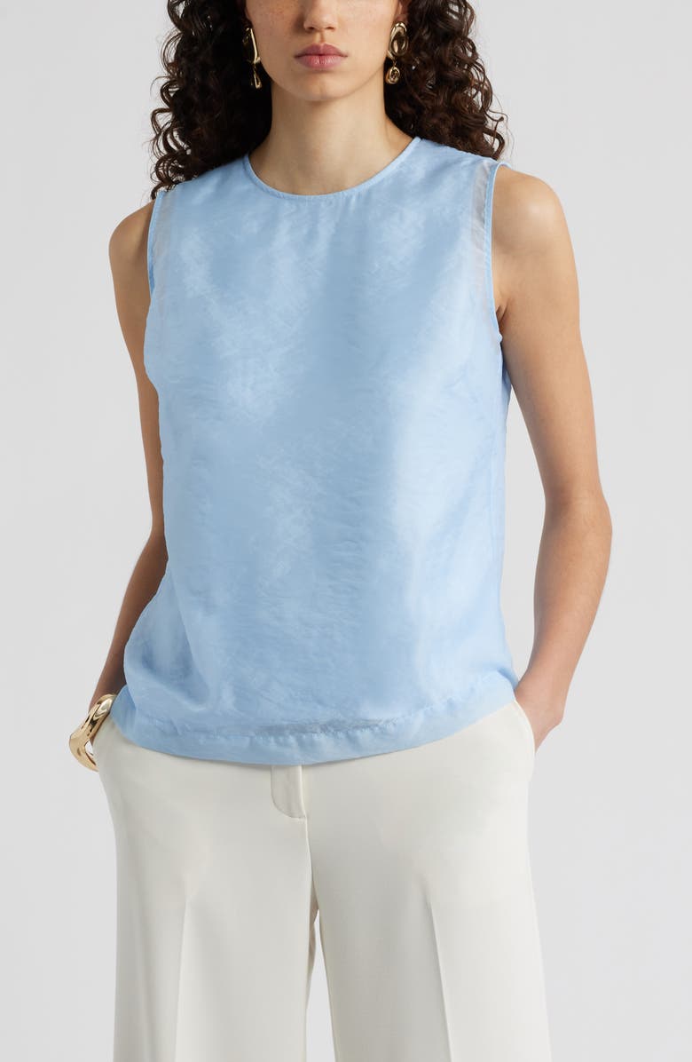 Sleeveless Organza Shell Top