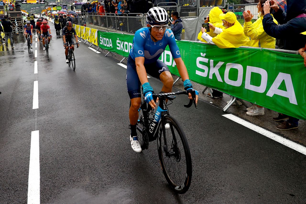 Tour de France 2021 108th Edition 8th stage Oyonnax Le GrandBornand 1508 km 03072021 Enric Mas ESP Movistar Team photo Luca BettiniBettiniPhoto2021