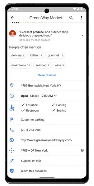 Google Maps' Accessible Places for information on wheelchair access at businesses.