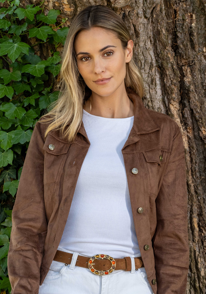 Gold Gemstone Oval Buckle (fits: 30mm Belt) - Peachy Belts