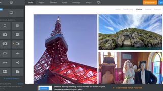 Personal website being edited in Weebly