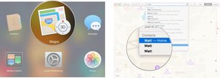 Open the Maps app, then type the name of a contact into the search bar