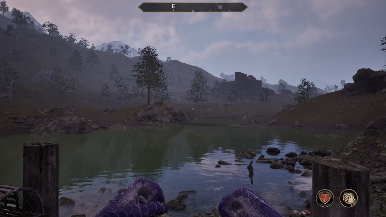 A comparison screenshot of Oblivion Remastered on Switch 2, showing water reflecting off a lake