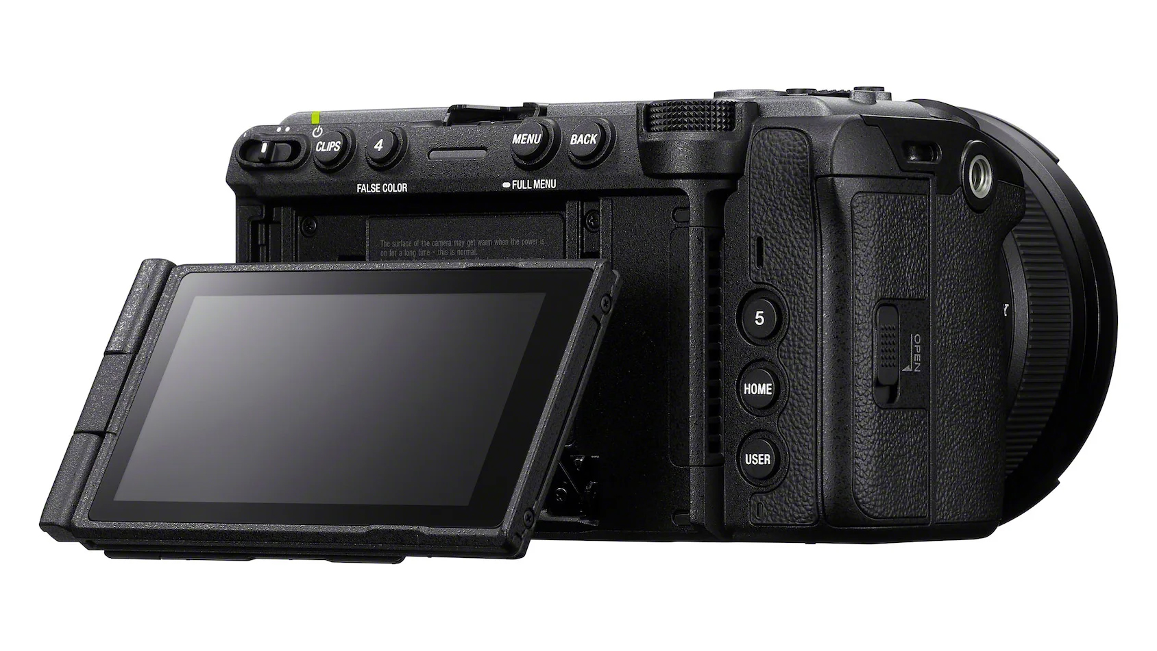 Sony FX5 against a white background