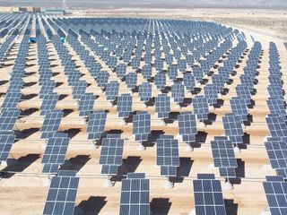 On 140 acres of unused Nellis land, 70,000 solar panels await activation as the first third of the solar photovoltaic array gets commissioned Oct. 12 with the other 66 percent of the panels scheduled for activation in the next two months.