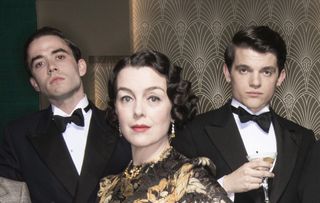 Twins Freddie (left) and Toby (right) with their domineering widowed mother Lady Hamilton (Olivia Williams)
