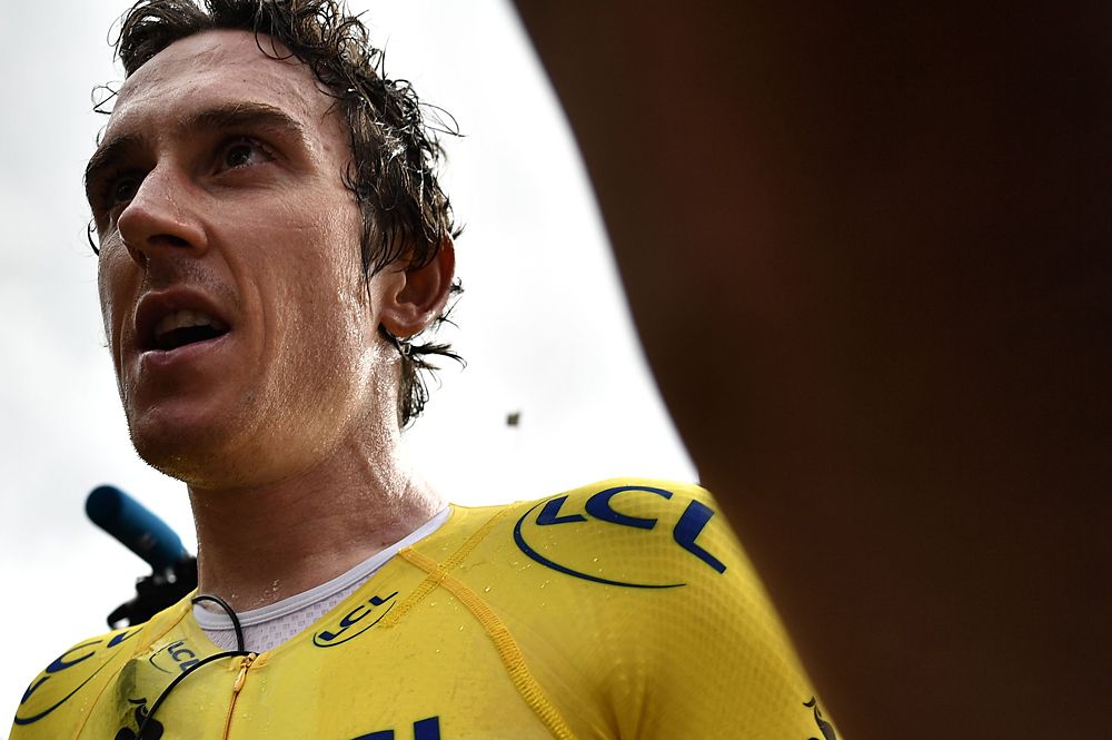 Geraint Thomas (Team Sky) after the stage 20 time trial
