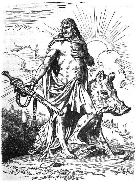 The Norse fertility and sun god Freyr.