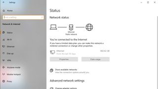 Windows 10 Settings Network