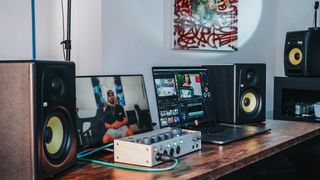 The 555 Studios podcasting studio.